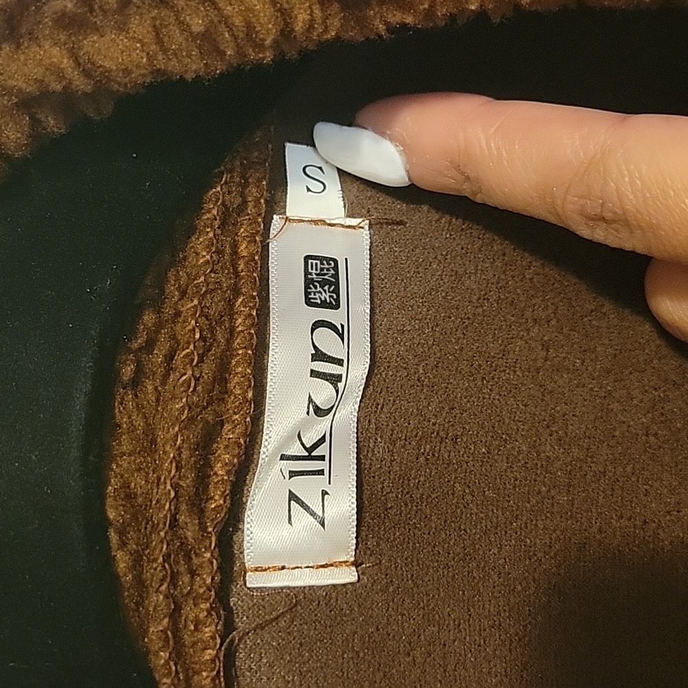 Dark Brown Faux Fur Teddy Sherpa Longline Coat Jacket S Small - Picture 2 of 5